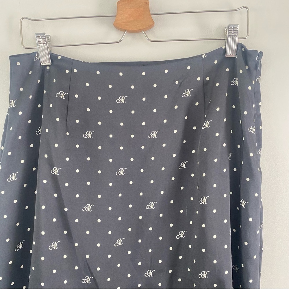 MONSE M Dot Cascade Slip Skirt Black 10 - Picture 13 of 16